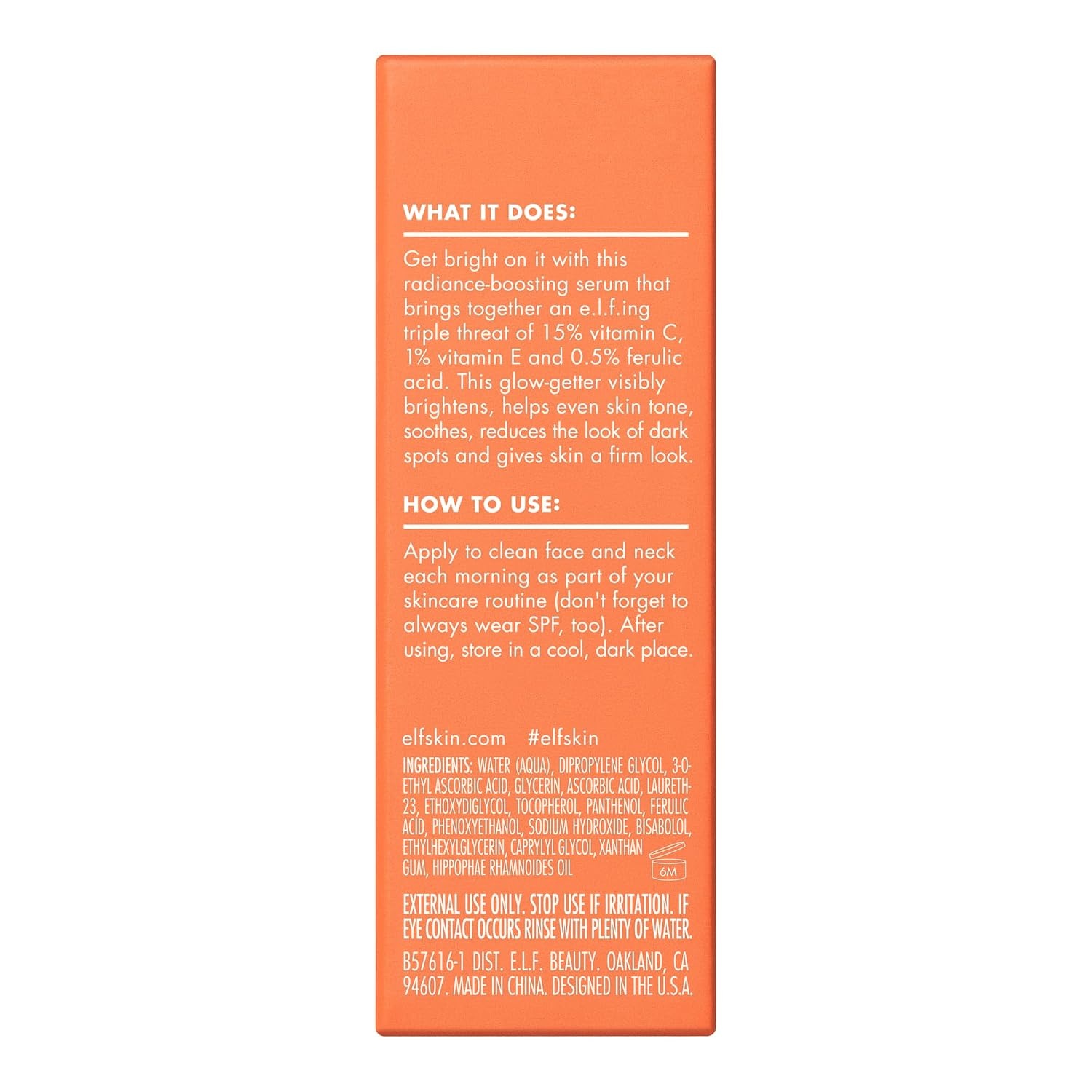 image:imageelf SKIN Bright Icon Vitamin C E Ferulic Serum 1 oz05 Fl Oz Pack of 1