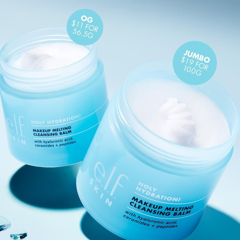image:imageelf SKIN Mini Holy Hydration Makeup Melting Cleansing Balm Face Cleanser amp Makeup Remover Infused with Hyaluronic Acid to Hydrate Skin 045 OzUnscented
