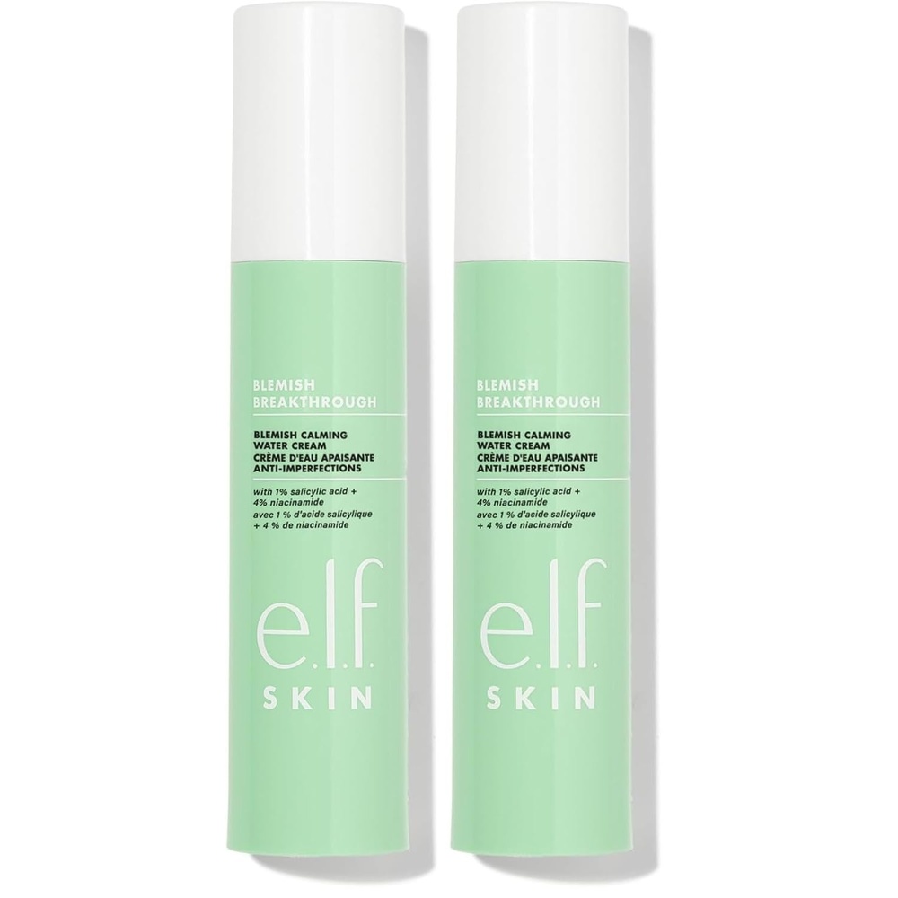 image:imageelf SKIN Blemish Breakthrough Calming Water Cream Lightweight BlemishFighting Face Moisturiser Prevents New Blemishes amp Calms Skin168 Fl Oz Pack of 2