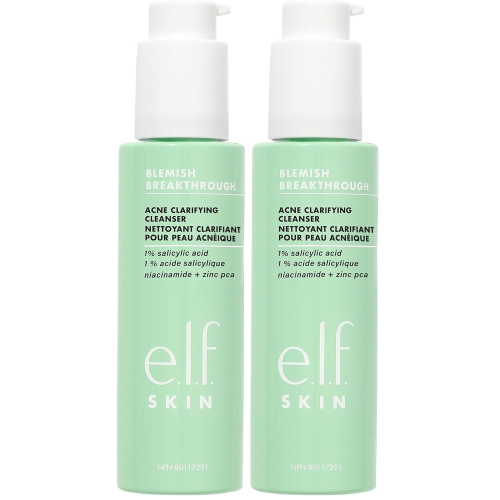 image:imageelf SKIN Blemish Breakthrough Clarifying Cleanser Gel Cleanser For Removing Makeup Controlling Oil amp Clarifying Pores 1 Salicylic Acid388 Fl Oz Pack of 2