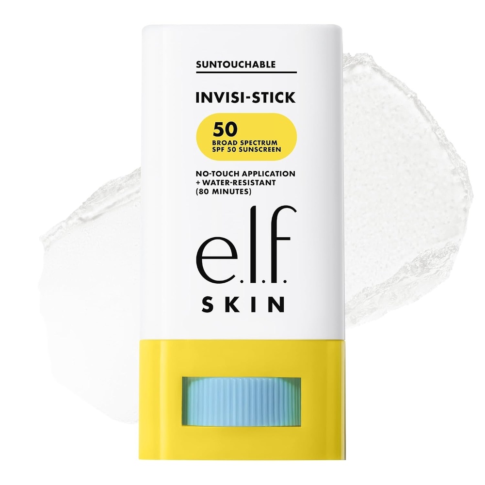 image:imageelf SKIN Suntouchable InvisiStick Face Sunscreen SPF 50 Clear Lightweight with Sunflower Seed Oil Vegan amp CrueltyFree063 Ounce Pack of 1