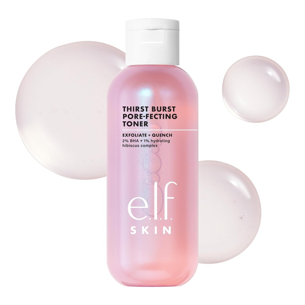 image:imageelf SKIN Thirst Burst Porefecting Toner Hydrating for Face Smooths Plumps amp Minimizes Pores Infused with Salicylic Acid Vegan amp CrueltyFree47 Fl Oz Pack of 1