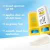 e.l.f. SKIN Suntouchable Invisi-Stick Face Sunscreen SPF 50, Clear, Lightweight with Sunflower Seed Oil, Vegan & Cruelty-Free(0.63 Ounce (Pack of 2))