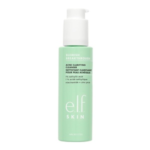 e.l.f. SKIN Blemish Breakthrough Clarifying Cleanser, Gel Cleanser For Removing Makeup, Controlling Oil & Clarifying Pores, 1% Salicylic Acid(3.88 Fl Oz (Pack of 1))