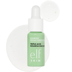 e.l.f. SKIN Blemish Breakthrough Triple-Acid Resurfacing Serum, Hydrating Night Serum For Fighting Blemishes, Helps Improve Skin Tone & Texture(0.14 Fl Oz (Pack of 1))