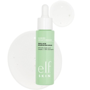 e.l.f. SKIN Blemish Breakthrough Triple-Acid Resurfacing Serum, Hydrating Night Serum For Fighting Blemishes, Helps Improve Skin Tone & Texture(0.94 Fl Oz (Pack of 1))
