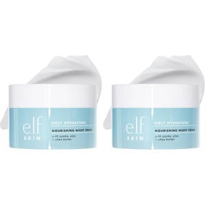 e.l.f. SKIN Holy Hydration! Nourishing Night Cream, Ultra-Hydrating Moisturizer, Infused with Shea Butter, Soothes Skin, 1.76 Oz (Packaging May Vary)(1.76 Ounce (Pack of 2))