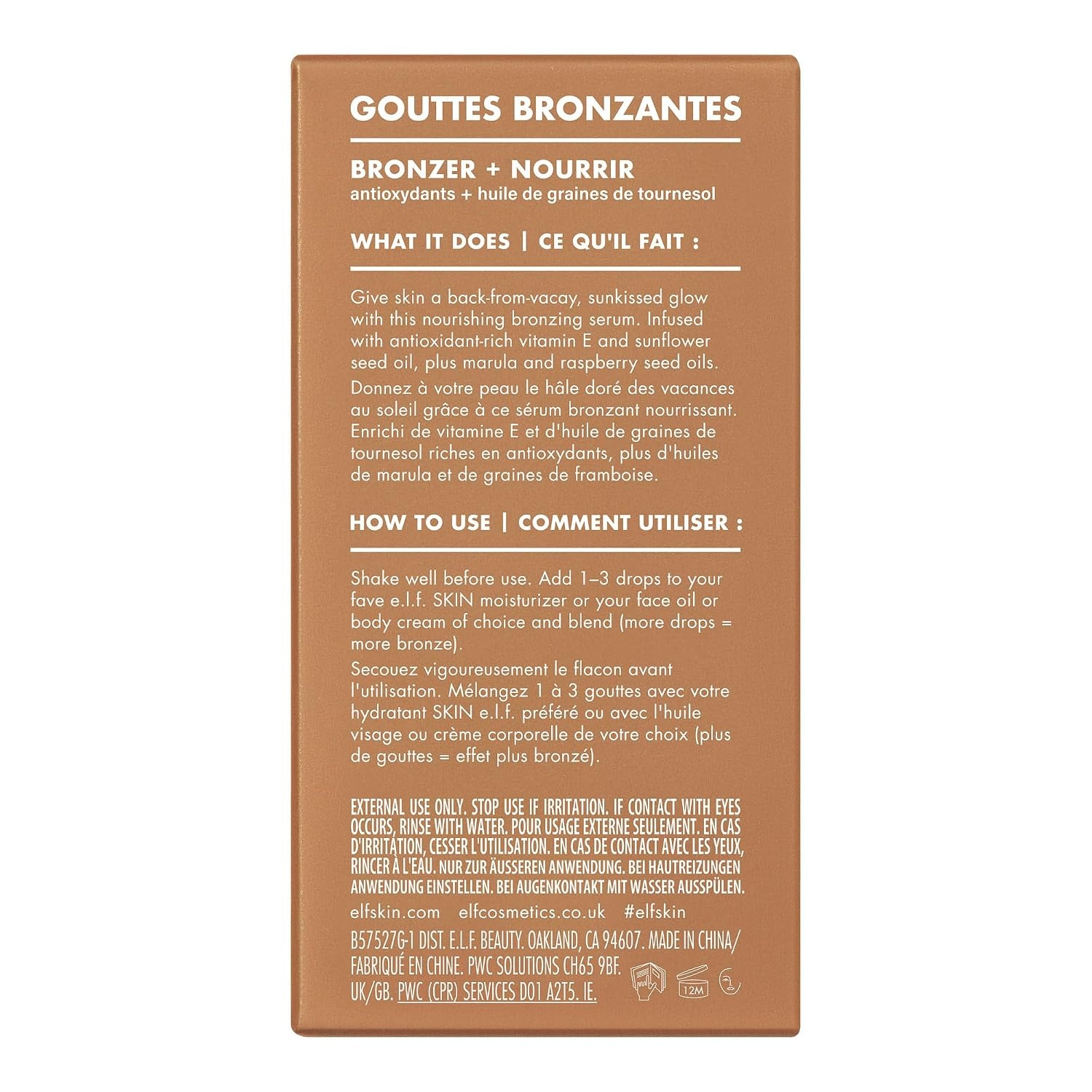 image:imageelf SKIN Bronzing Drops Pure Gold Golden Bronze ShimmerFair Gold