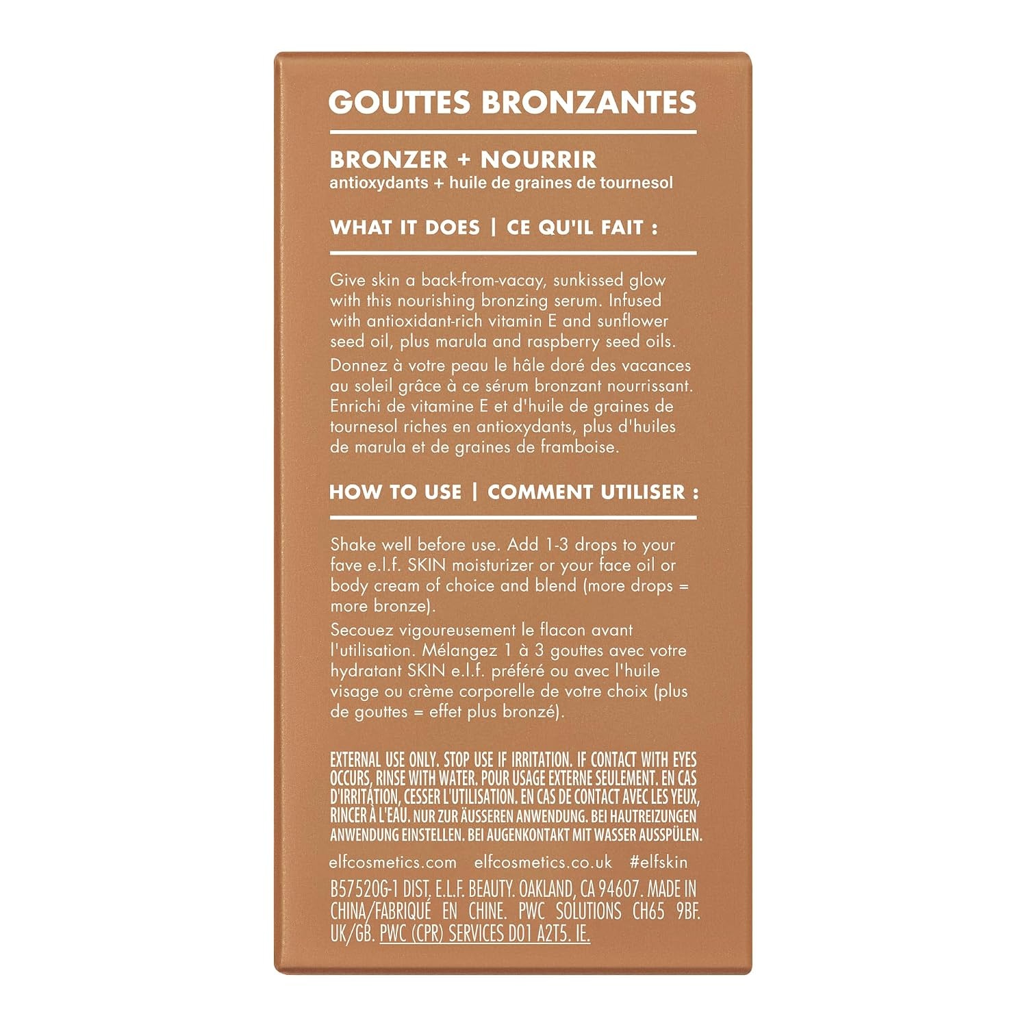 image:imageelf SKIN Bronzing Drops Pure Gold Golden Bronze ShimmerPure Gold